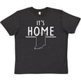 thumbnail image 3 of Inktastic It's Home- State of Indiana Outline Youth T-Shirt, 3 of 5