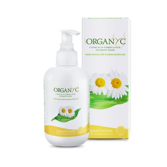 Organyc Feminine Intimate Wash for Sensitive Skin, Free from Chlorine, Parabens, SLS/SLES, and Synthetic Perfumes 8.5 Fluid Ounce