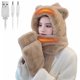 thumbnail image 1 of Gorro con capucha peluda 3 en 1 con calefacción por USB, bufanda y guantes, bonitos guantes de felpa con orejas, conjunto de bufanda, gorro cálido de felpa de dibujos animados para invierno para, 1 of 8