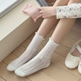 thumbnail image 3 of Eoperou Cotton Crew Socks for Women Thin Mesh Comfort Breathable Mid-calf Socks Above Ankle Crew Socks for Spring Summer, 3 of 8