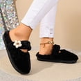 thumbnail image 6 of YgkuHd Women's Fluffy Winter Slippers Closed Toe Cotton House Shoes Warm Cozy Indoor Home Slippers Non Slip, 6 of 9