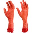 thumbnail image 1 of 2 piezas de mano humana cortada falsa: brazo roto sangriento y aterrador, palmas, decoraciones de Halloween para fiestas, casas embrujadas, suministros, 1 of 8