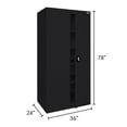 thumbnail image 2 of Sandusky Lee 36"W x 24"D x 78"H 5-Shelf Steel Storage Cabinet with Recessed Handle, 2 of 4