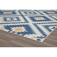 thumbnail image 6 of Soleil BR30C Kilim Honey Tribal Moroccan navy Area Rug, 5'x7', 6 of 10