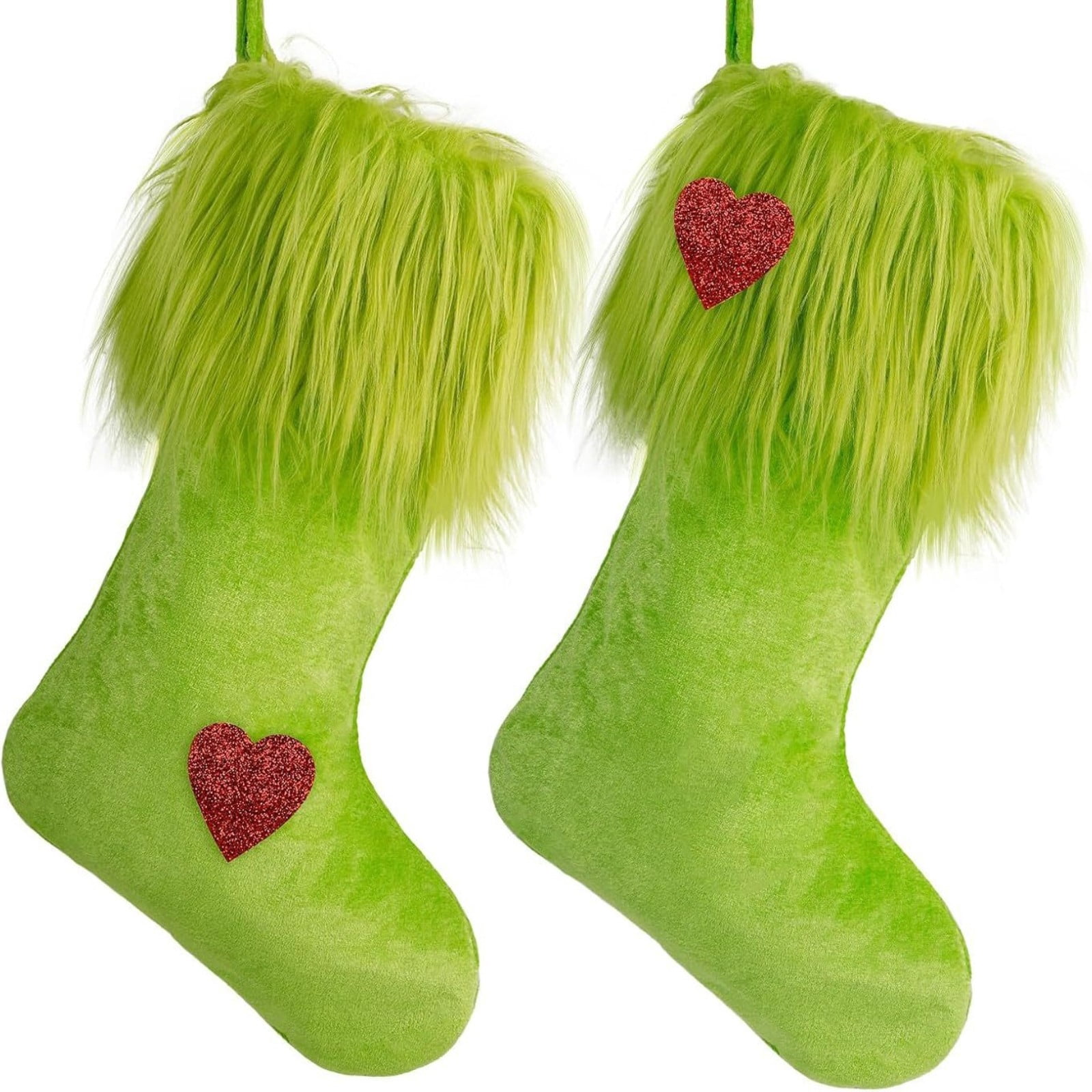 1/8 Packs Christmas Stockings,18 Inches Large Cable Knitted Stocking Personalized Xmas Hanging Stocking Decorations for Holiday Christmas Party Family Decor ( Green)