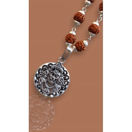 Spiritual Lord Hanuman Rudraksha Brass Pendant Necklace Spiritual Necklace