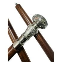 NAUTICALMARTUS BY Victorian Walking Stick, Brass Nickle Handle Walking Cane, Wooden Walking Cane, Hiking Cane, Designer Cane, Cane for Men & Women