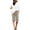 #076 Khaki, variant on HAIJIE Shorts for Women Knee Length Long Shorts Linen Plus Size Dressy Casual Pull On with Drawstrings (#072 Blue,L)