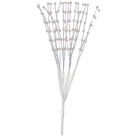 White Pearl Spray Strands: 4 inches, 144 pack