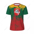 thumbnail image 2 of Exclusive design Lithuania Flag Grain 3D Printed Men For Running Bike Soccer Tennis Fitness Sports tshirt Mesh Fans T-shirt, 2 of 9