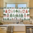 thumbnail image 2 of Yayeee Kitchen Curtains Set of 2 Light Filtering 57"x24" Over Sink Window Panels, White Christmas House, 2 of 7