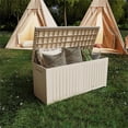 thumbnail image 3 of CRO Decor 260 Gallon Light Coffee Color Outdoor Waterproof Storag Box for Yard, 3 of 9