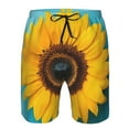 thumbnail image 3 of Logiee Golden Sunflower in Blue Print Mens Swim Trunks Quick Dry Board Shorts,Breathable Hawaii Beach Shorts Swimwear Bathing Suits-XX-Large, 3 of 6