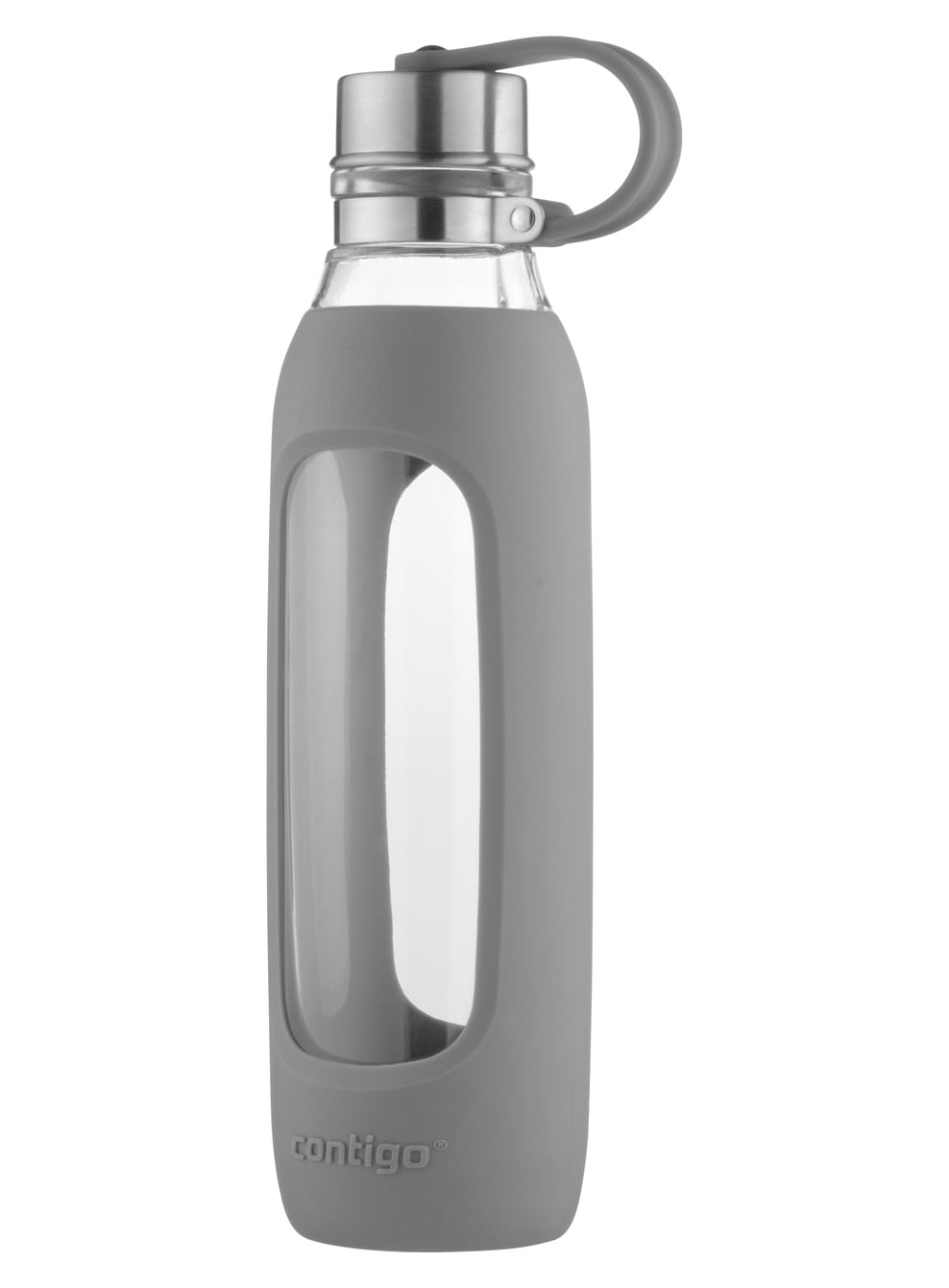 in het midden van niets Kalmerend Langwerpig Contigo 20 oz Purity Glass Bottle with Loop, Gray - Walmart.com