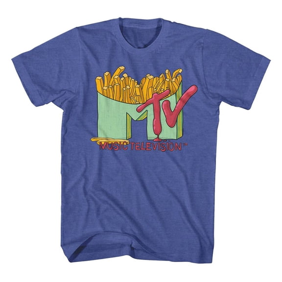 MTV French Fries Royal Heather T-Shirt