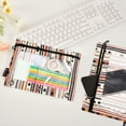 thumbnail image 2 of FORMRS 2 Pack Pencil Pouch for 3 Ring Binder with Clear Window Zipper Case, Brown Abstract Dots, 2 of 6