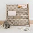 thumbnail image 6 of 3 Sprouts Recycled Fabric Kids Book Rack Storage Bookshelf Organizer in Checkerboard Beige for Ages 3+, 6 of 6