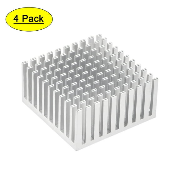 Electronic Radiators Heatsink for MOS GPU IC Chip Silver 40 x 40 x 20 mm 4pcs
