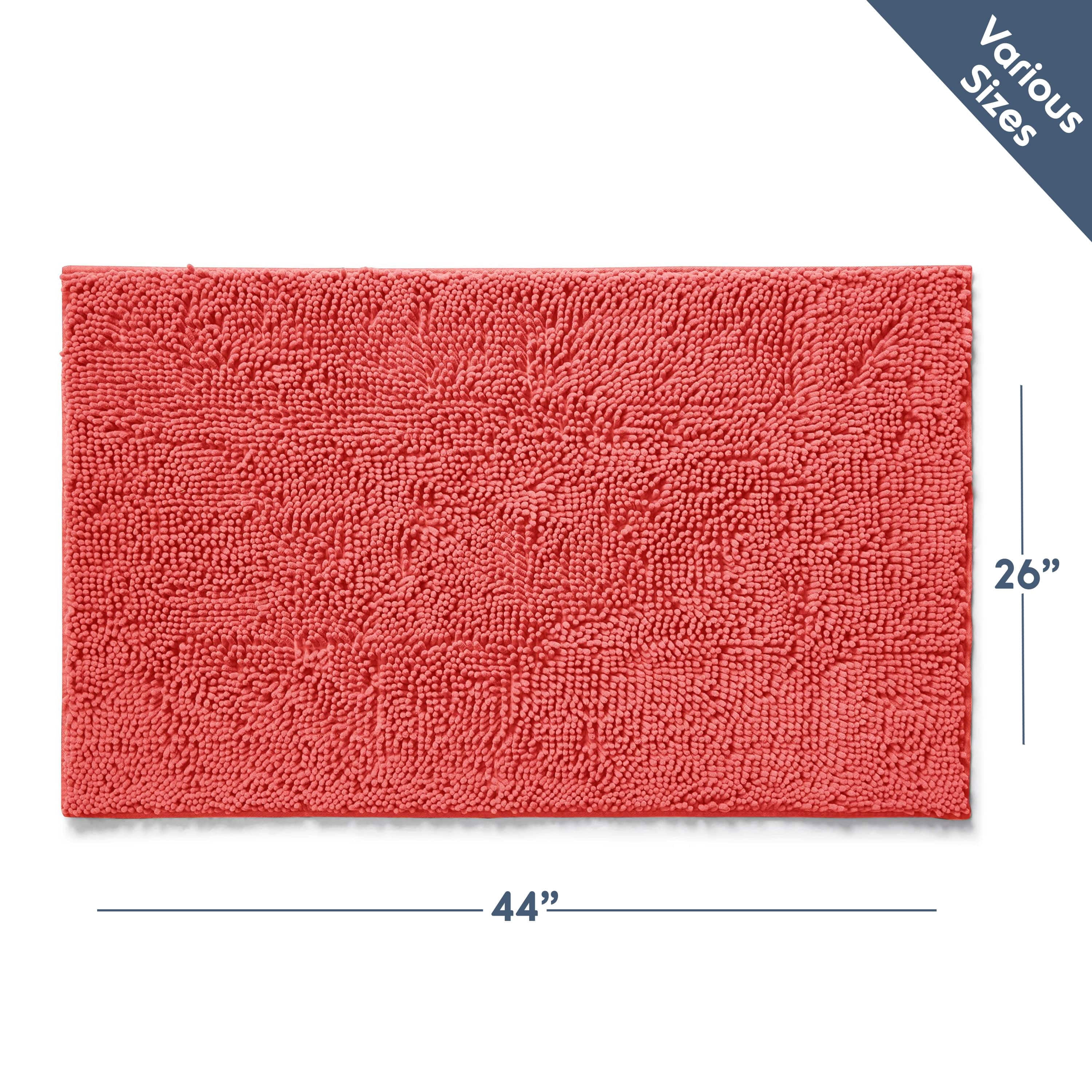 LammaLoe Bath Rug, Chenille Bathroom Rug, Absorbant Bath Mat For Bathroom Decor, Shower Mat 26x44