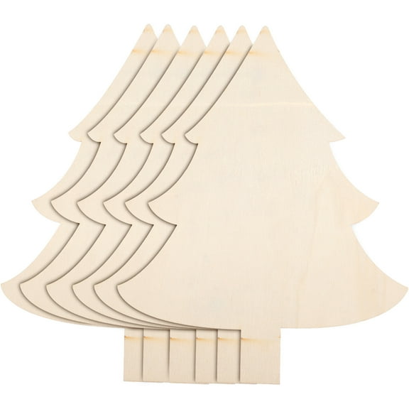 DIY Wood Tray for Storage Beige Smooth Wooden Cutting Board Set of 6 Space Saving Design 6pcs