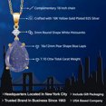 thumbnail image 2 of Gem Stone King 18K Yellow Gold Plated Silver Blue Lapis and White Moissanite Pendant Necklace for Women (7.10 Cttw, Pear Shape 16X12MM, Gemstone, with 18 inch Chain), 2 of 4