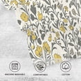 thumbnail image 3 of Yellow Floral Pattern Soft 100% Cotton Towel, High Absorbency, Single Pack, 16" x 28", 3 of 7