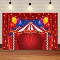 thumbnail image 4 of Circus Carnival Background With Red Mesh Fabric Large Party Backdrop And Portable Design For Birthday Photography Trunk Or Treat Events And Carnival Themes 70.87X47.24 Inches 0.44Lb, 4 of 6