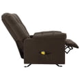 thumbnail image 3 of vidaXL Fauteuil de Massage Inclinable en Tissu Brun Foncé, 3 of 5