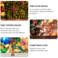 1Pc Christmas Eight Pointed Star Tree Topper Party Xmas Tree Ornament