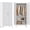 White, variant on Hanyu Blue Metal Wardrobe Closet, Armoire Wardrobe with Two Drawers Clothes Cabinet for Bedroom, 71" Tall Farmhouse Steel Armoire Closet with Drawers