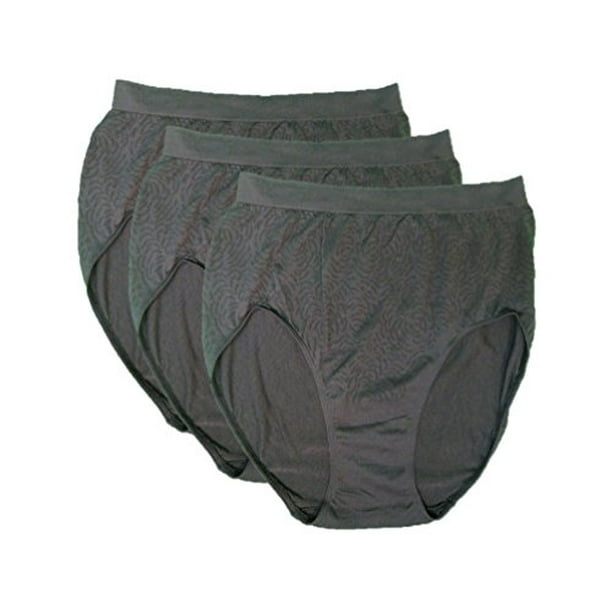Bali - Bali Women's Microfiber Seamless Brief Panty (Pack of 3) 3 Black ...