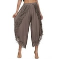 thumbnail image 6 of STARVNC Women High Waist Boho Lace Stitching Solid Color Pants, 6 of 6