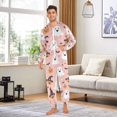 thumbnail image 6 of FORMRS Onesies Pajama for Adults Unisex Hoodie Winter Jumpsuit One Piece Sleepwear, Sizes S-2XL, Pastel Pink Halloween, 6 of 7