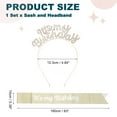 thumbnail image 2 of It's My Birthday Sash with Headband for Women Party Crown Decor Gold, 2 of 6
