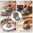 thumbnail image 4 of Steel Wool Scrubber, 4-Pack Stainless Steel Scrubber Pads with Handle - The Ultimate Scouring Solution for Rust, Stubborn Messes on Cookware, Grill, Oven & Kitchen Sinks, 4 of 7