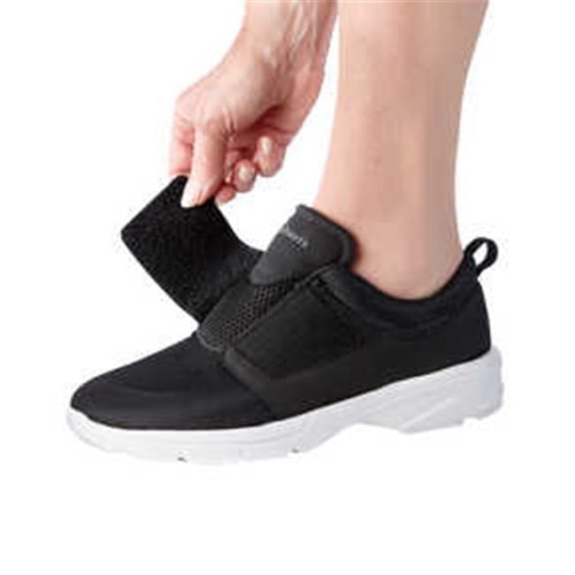 Silverts 102500107 Womens Wide Ultra Lightweight Walking Shoes, Black