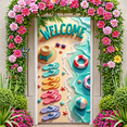 thumbnail image 4 of Tropical Theme Welcome Sign Colorful Flip Flops Beach Party Banner for Summer Holiday Outdoor Decoration Pool Party, 4 of 6