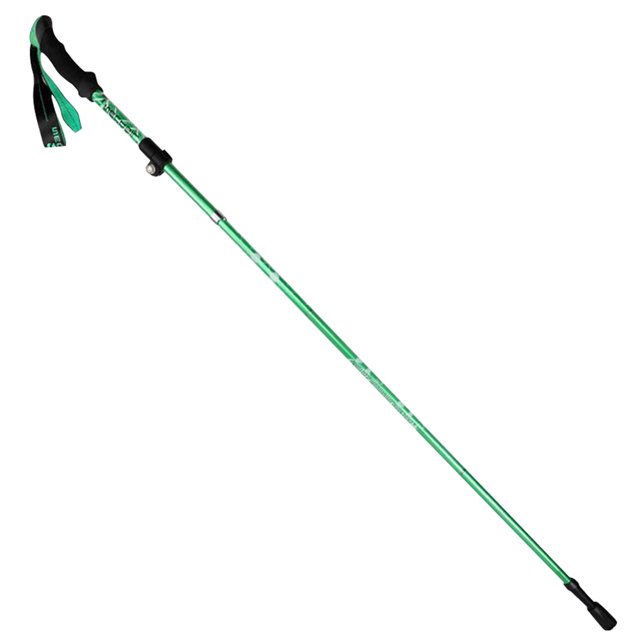 FLhrweasw Bastones Trekking Al Aire Libre 5 Secciones Bastón Plegable Montañismo (verde)