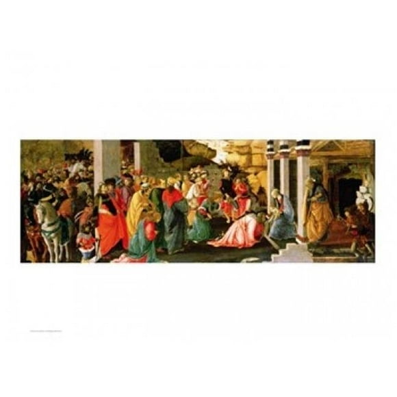 Adoration du Poster Magi C.1470 de Sandro Botticelli - 36 x 24 Po - Grand