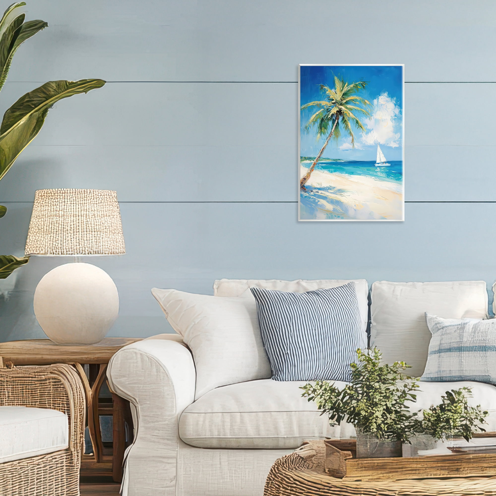 Stupell Industries White Clouds & Sails Wall Plaque Art, design by Petal Prints Design