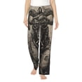 thumbnail image 1 of Fotbe Vintage Ram Pilot Pantalones de Pijama para Mujer, Pantalones de Dormir, Pantalones Pj con Cordón y Bolsillos-Large, 1 of 6