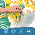 thumbnail image 3 of Yayeee Kitchen Curtains Tier Pair Light Filtering 27"x24" Rod Pocket Short Cafe Window Panel, Floral Wave, 3 of 7