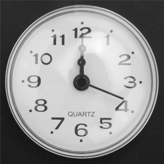 7cm Waterproof Kitchen Bathroom Shower Clock Suction Cup Sucker Wall Black