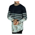 thumbnail image 2 of Pompotops T-shirt à Manches Longues pour Homme, Col Rond, Imprimé, Style Ethnique d'Automne, en Solde, 2 of 3