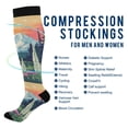 thumbnail image 2 of FORMRS Womens Knee High Socks Casual Long Thick Travel Daily Wear, 2 Pairs, Floral Mountain, 2 of 6