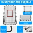 thumbnail image 3 of 7x4 FT Volleyball Rebounder Net，Ultimate Training Equipment for Volleyball & Lacrosse，Enhanced Bouncing System for Volleying, Bumping, Spiking Drills(Black）, 3 of 10