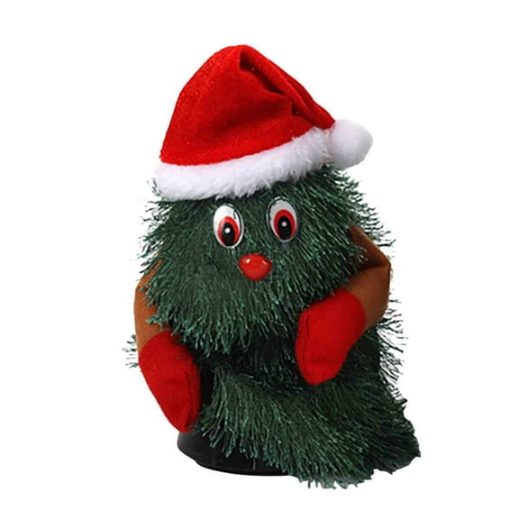 Fridja Electric Christmas Tree Singing and Dancing Christmas Plush Toy, Green Xmas Tree Animated Christmas Decorations Xmas Gifts for Toddlers Kids