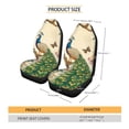 thumbnail image 7 of FOR U DESIGNS Peacock Butterfly Pattern Car Seat Covers Elastic Auto Cushion Cover Car Interior Decoration Bucket Seat Cover, Suv Truck Seat Cover Universal Fit, Pack of 2, 7 of 7