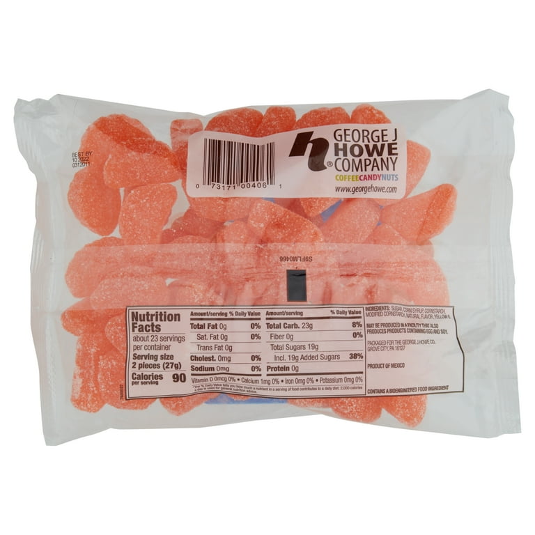 Howe Sweet Fruit Flavored Orange Slices Chewy Candy, 22 oz