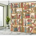 thumbnail image 5 of Ambesonne Colorful Shower Curtain, Nerd Bohem Cat Kitten, 69"Wx84"L, Multicolor, 5 of 5